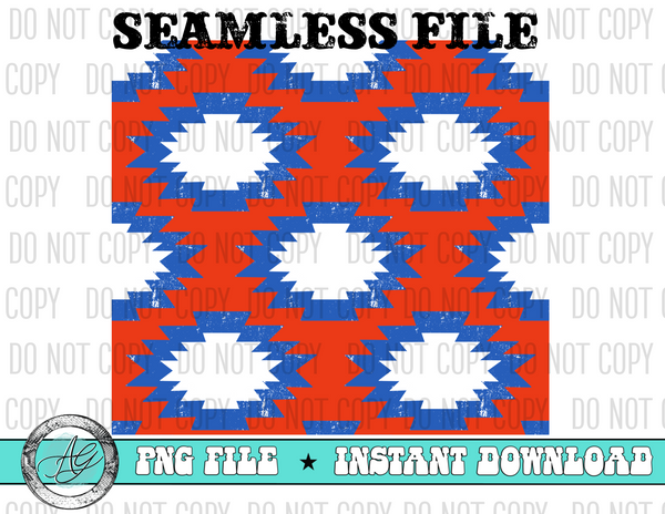 July 4th Aztec Seamless Pattern