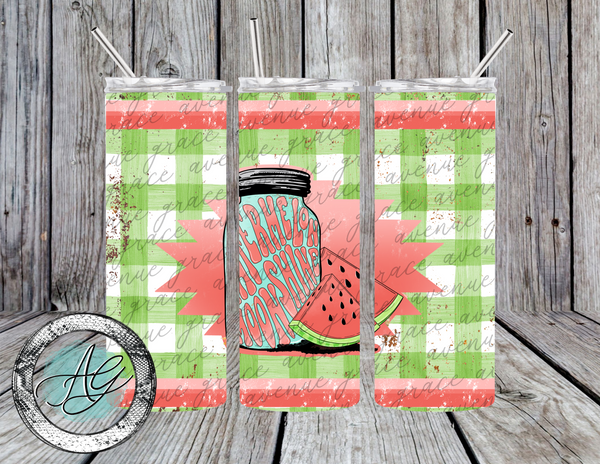 Watermelon Moonshine 20oz Tumbler Design