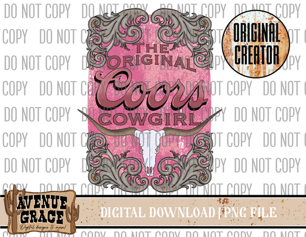 Pink Coors Cowgirl