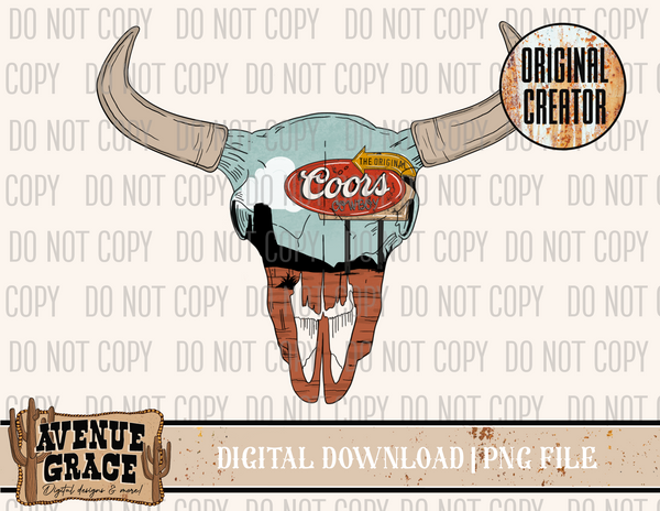 Desert Coors Skull