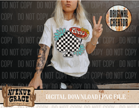 Checkered Spade Vintage Sign n