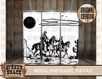 Black & White Cowboy Tumbler Wrap