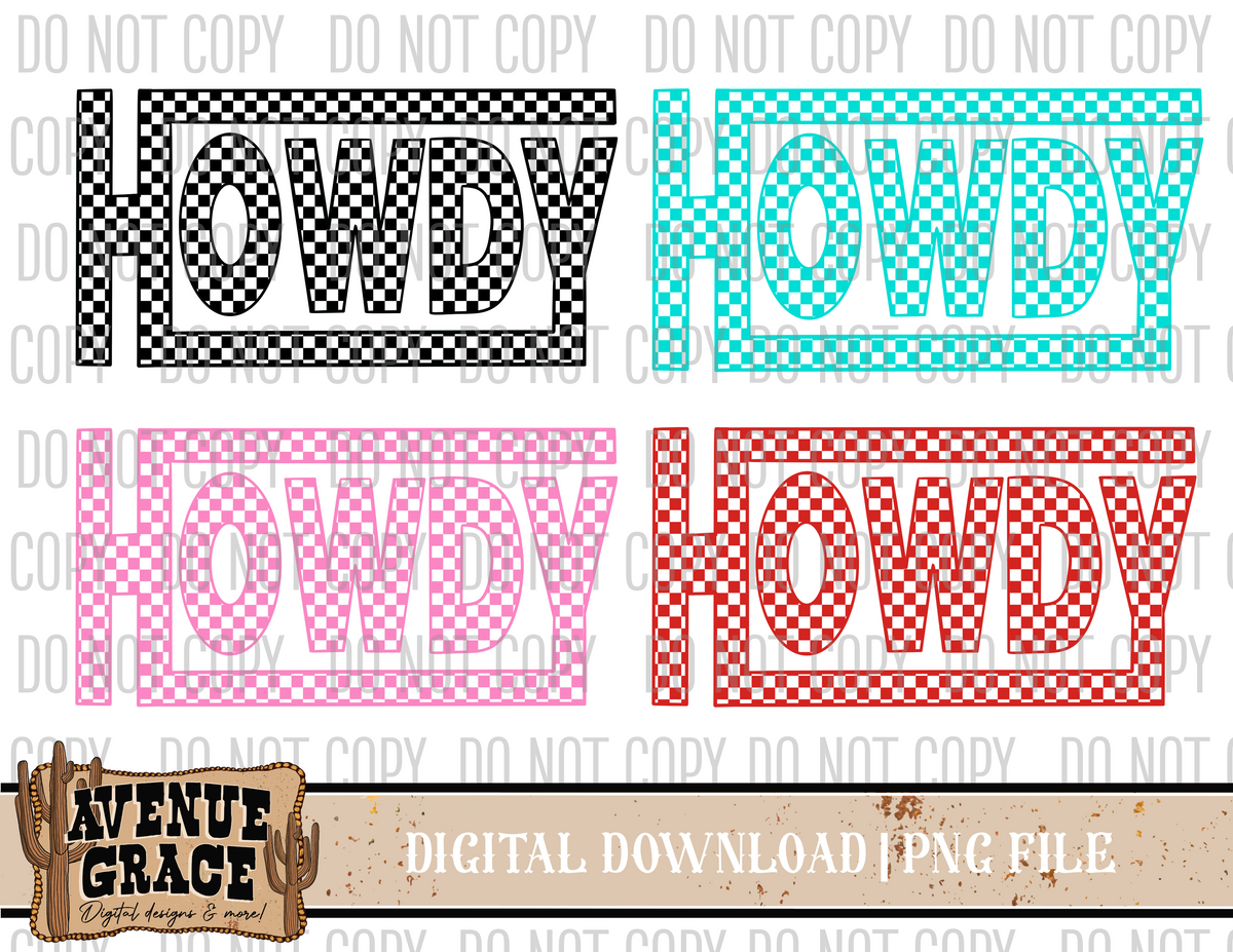 Checkered Howdy Bundle – Avenue Grace