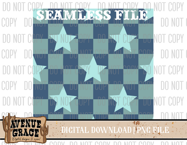 Checkered Stars seamless