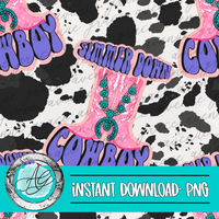 Simmer Down Cowboy Seamless Pattern