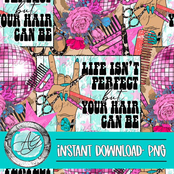 Hairstylist Seamless Pattern