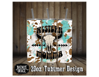 Western Mama longhorn 20oz. Tumbler Design