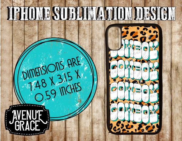 Leopard Cowboy iPhone case design