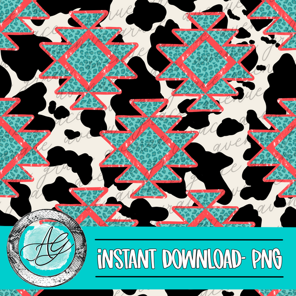 Tribal Cowprint seamless