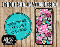 Western collage iPhone case design