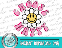 Choose Happy Smiley Flower