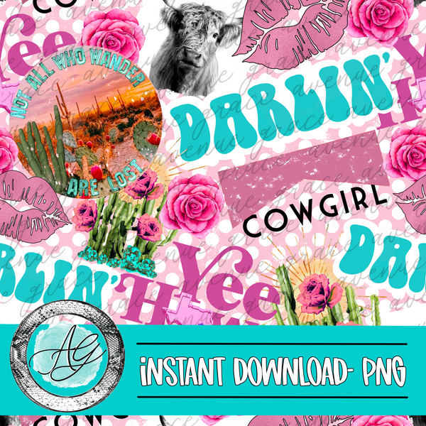 Pink Darlin Seamless Pattern