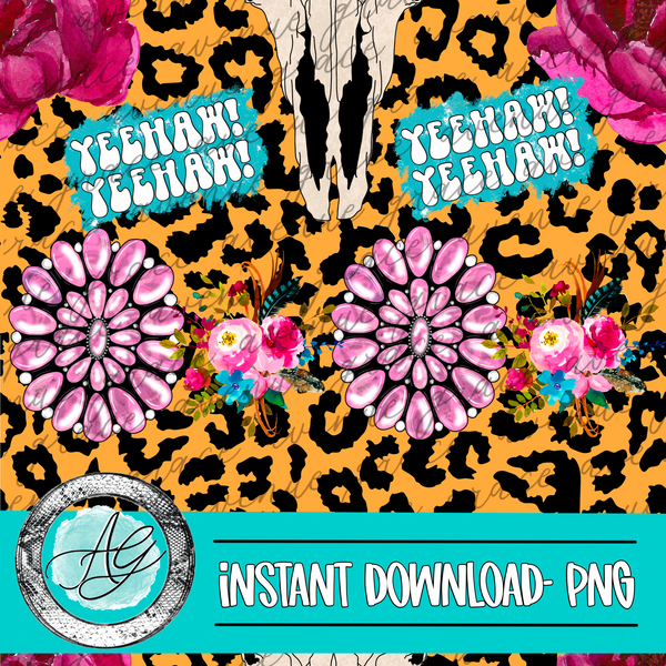 Leopard Western Seamless Pattern