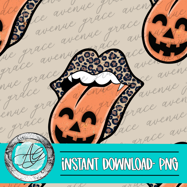 Halloween Lips Seamless Pattern