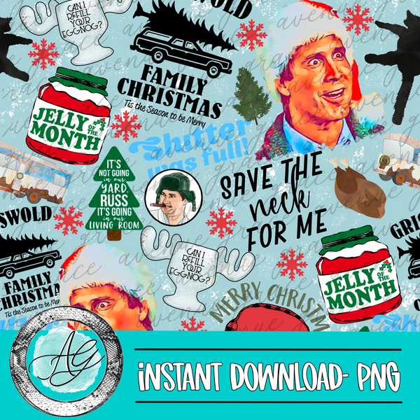 Christmas Movie Seamless Pattern