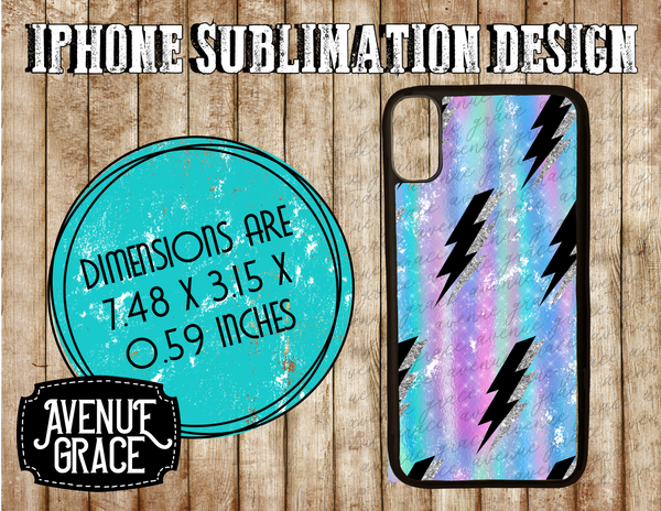 Lightning bolt iPhone case design