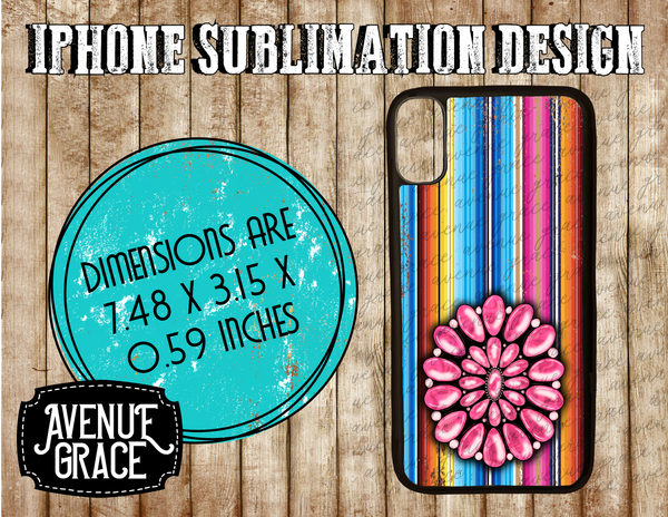 Serape Pink stone case design