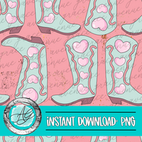 Pink Boots Seamless Pattern