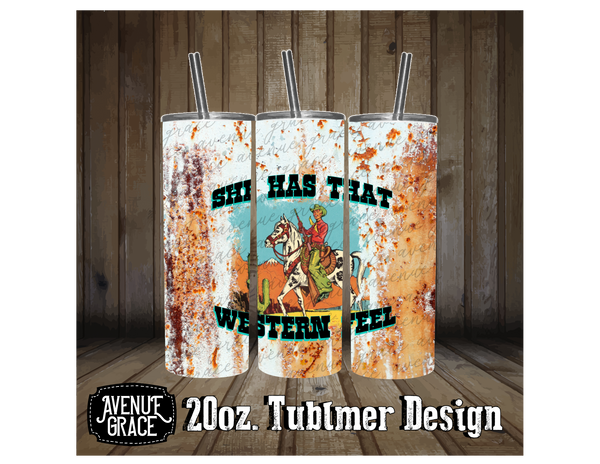 Western Feel tumbler design