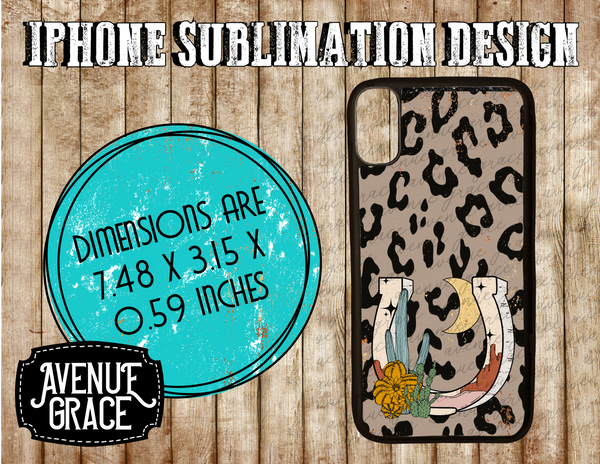 Desert horse shoe phone case design