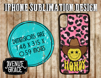 Pink Leopard Howdy IPhone Case design