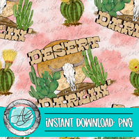 Pink Desert Darlin Seamless Pattern