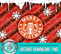 Red Christmas Coffee Tumbler Design