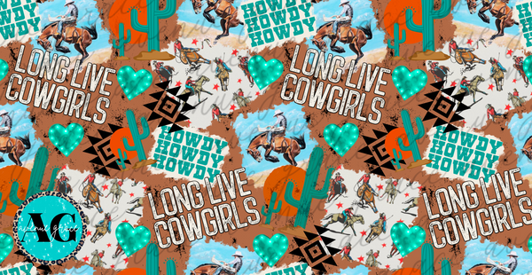 Long live Cowgirls 12 oz Sippy Cup Sublimatiton Wrap