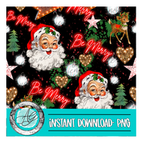 Vintage Christmas Seamless Pattern